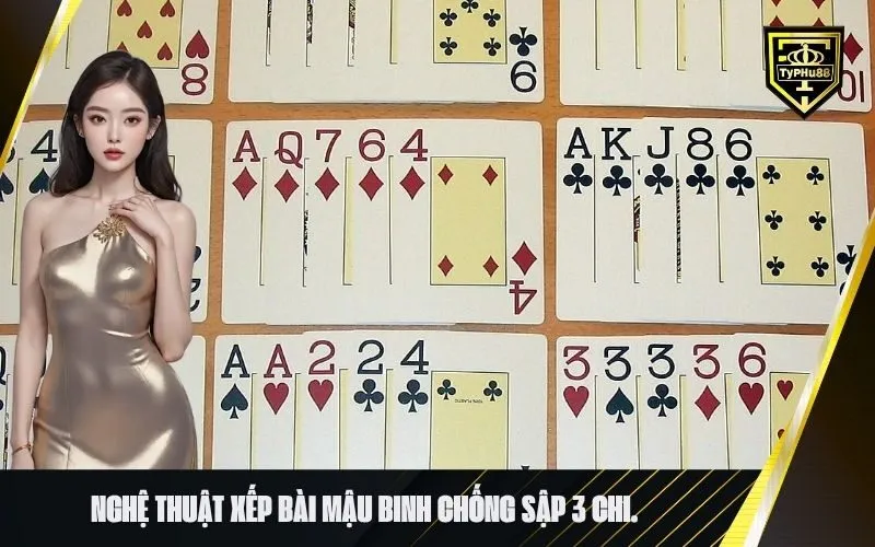 Nghệ thuật xếp bài mậu binh chống sập 3 chi.