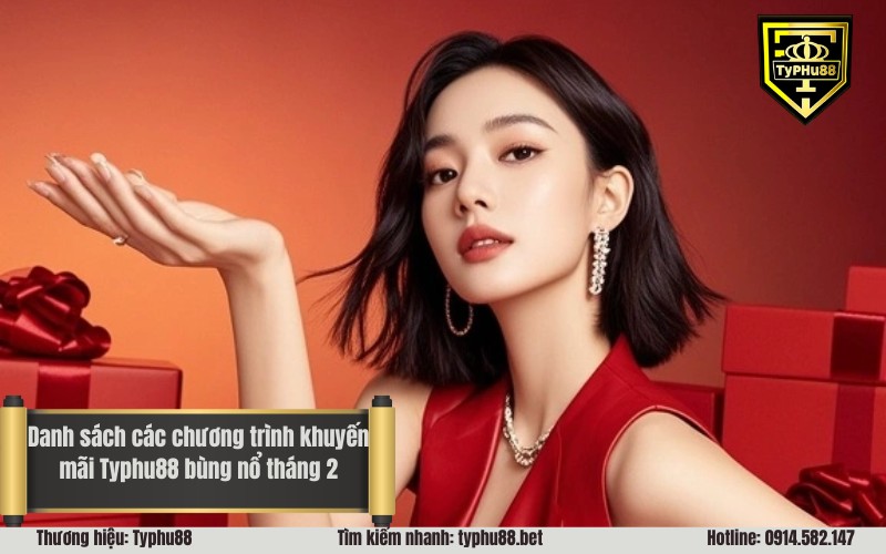 Danh sách các chương trình khuyến mãi Typhu88 bùng nổ tháng 2